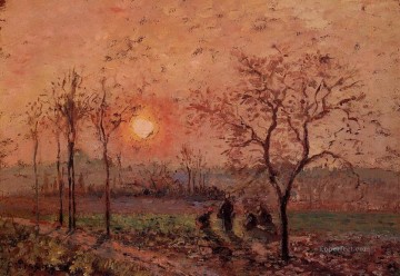  Pissarro Decoraci%C3%B3n Paredes - puesta de sol 1872 Camille Pissarro